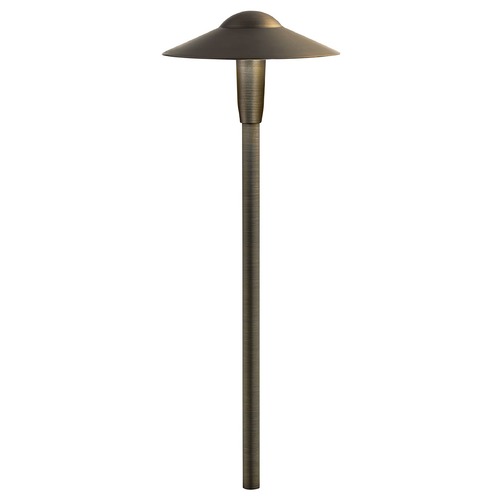 Kichler Lighting 8-Inch Dome 12V LED Path Light in Centennial Brass 2700K by Kichler Lighting 15810CBR27