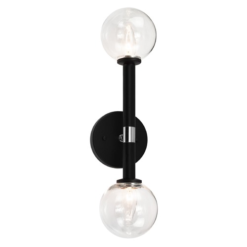 Stellar Black & Chrome Sconce by Matteo Lighting