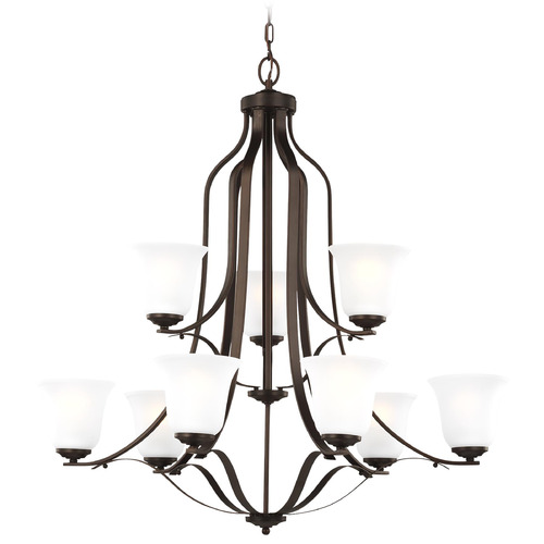 Generation Lighting Emmons 35-Inch Wide Bronze Chandelier by Generation Lighting 3139009-710