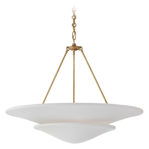 Aerin Mollino Tiered Chandelier in Antique Brass by Visual Comfort Signature