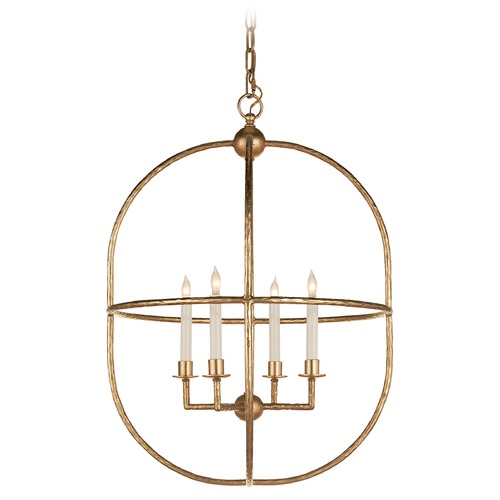 Chapman & Myers Desmond Oval Lantern in Gild by Visual Comfort Signature
