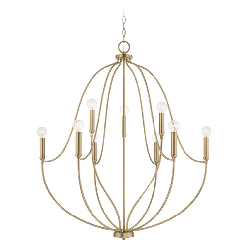 HomePlace by Capital Lighting Madison 32.5-Inch Wide Chandelier in Aged Brass by HomePlace Lighting 447091AD