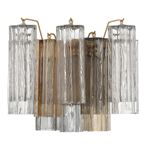 Crystorama Lighting Crystorama Lighting Addis Aged Brass Sconce ADD-302-AG-AU