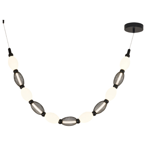 Matteo Lighting Tentacles Black LED Pendant Light with Oblong Shade