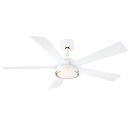 Fanimation Fans Torchaire 52 Matte White LED Ceiling Fan with Light