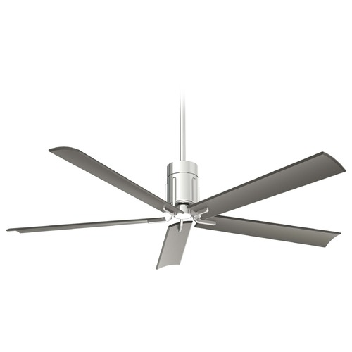Clean 60-Inch LED Fan in Polished Nickel by Minka Aire