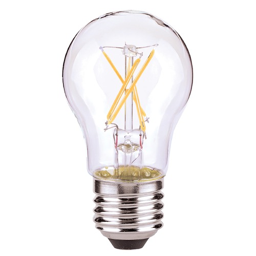 Satco Lighting Satco 5 Watt A15 LED Clear 2700K 450 Lumens Medium Base 120 Volt Carded 2-Card Dimmable S21711