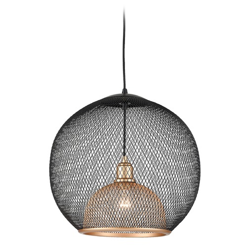 Kuzco Lighting Gibraltar Black & Gold Pendant by Kuzco Lighting 494418-BK/GD