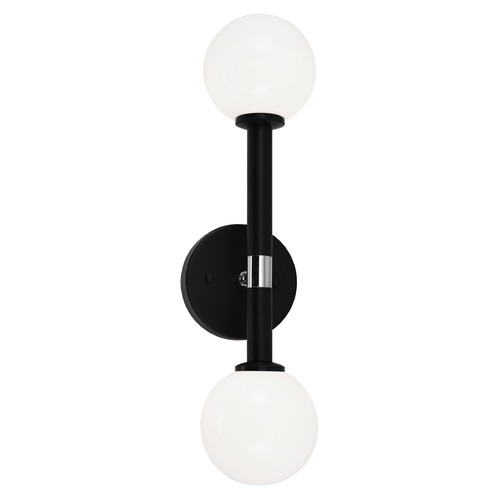 Stellar Black & Chrome Sconce by Matteo Lighting