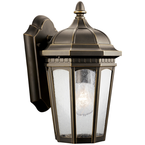 Kichler Lighting Kichler Outdoor Wall Light with Clear Glass in Rubbed Bronze Finish 9032RZ