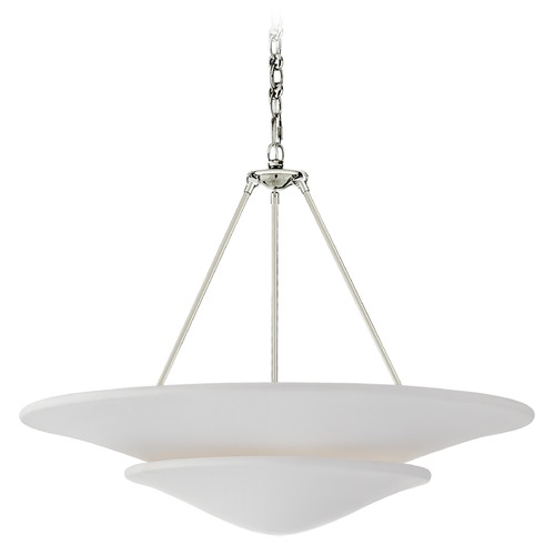 Aerin Mollino Tiered Chandelier in Polished Nickel by Visual Comfort Signature