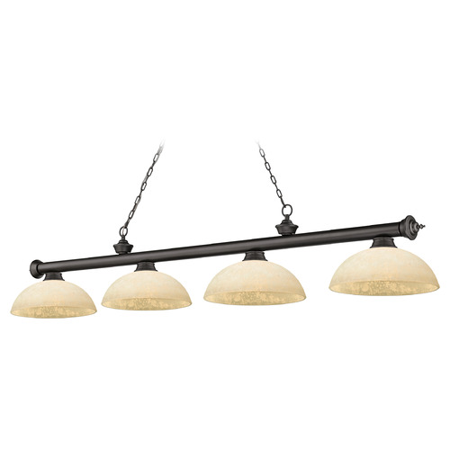 Z-Lite Cordon Bronze Billiard Light by Z-Lite 2306-4BRZ-DGM14