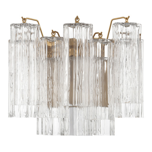 Crystorama Lighting Addis Aged Brass Sconce