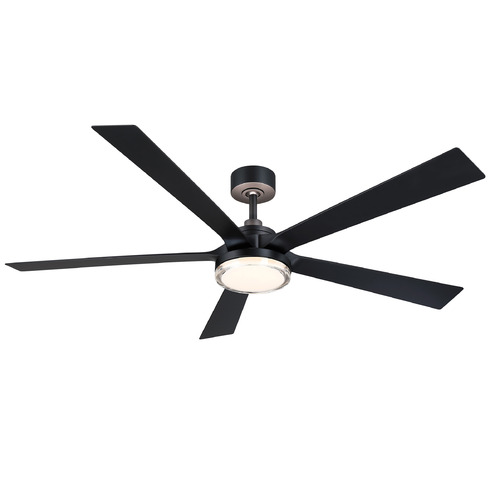 Fanimation Fans Fanimation Fans Torchaire 64 Black LED Ceiling Fan with Light FPD8564BL