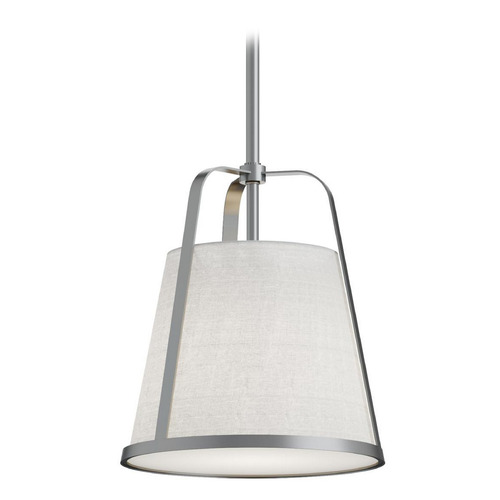Afx Lighting Lizzette Satin Nickel Mini-Pendant Light with Empire Shade