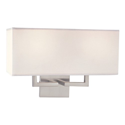 Double Wall Sconce in Brushed Nickel by George Kovacs