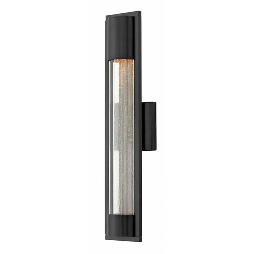 Seeded Glass Outdoor Wall Light Black by Hinkley Lighting
