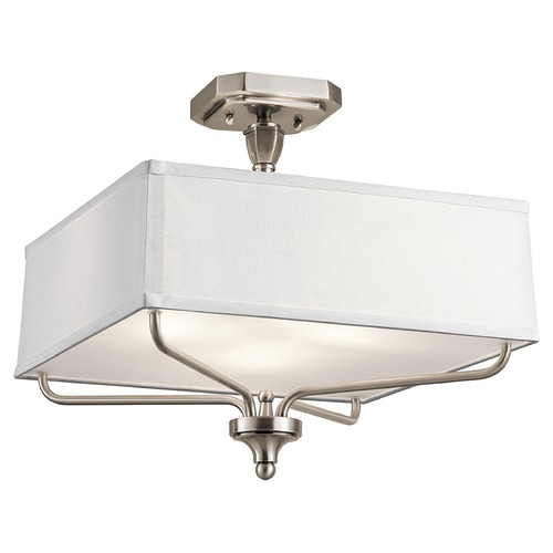 Kichler Lighting Arlo 15-Inch Classic Pewter Semi-Flush Mount by Kichler Lighting 43309CLP