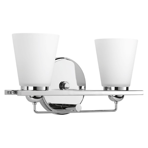 Flight 2-Light in Polished Chrome Bath Light by Progress Lighting