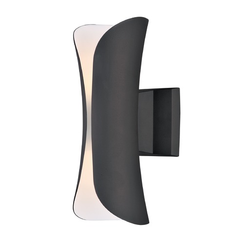 Maxim Lighting Mid-Century Modern LED Outdoor Wall Light Bronze Scroll by Maxim Lighting 86145ABZ