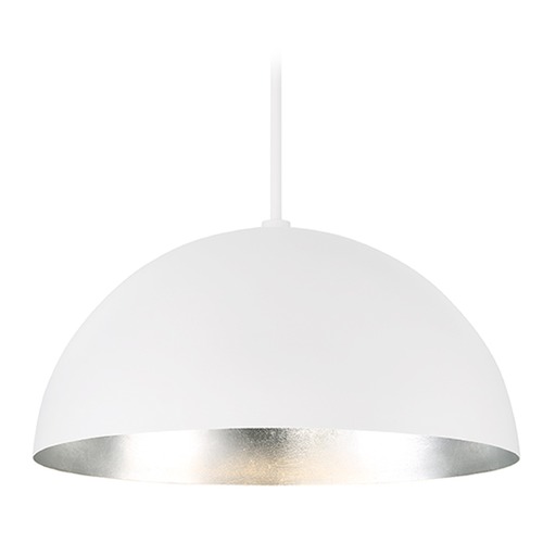 Modern Forms by WAC Lighting Yolo 20-Inch LED Pendant in Silver Leaf & White by Modern Forms PD-55718-SL