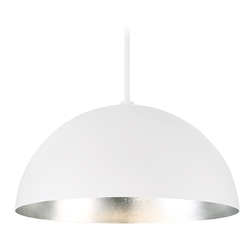 Yolo 20-Inch LED Pendant in Silver Leaf & White by Modern Forms
