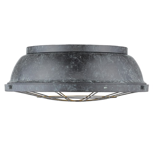 Golden Lighting Bartlett Black Patina Flush Mount by Golden Lighting 7312-FM16BP