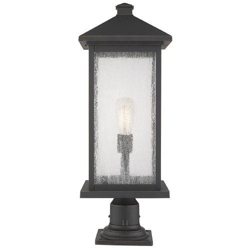 Z-Lite Portland Oil Rubbed Bronze Post Light by Z-Lite 531PHBXLR-533PM-ORB