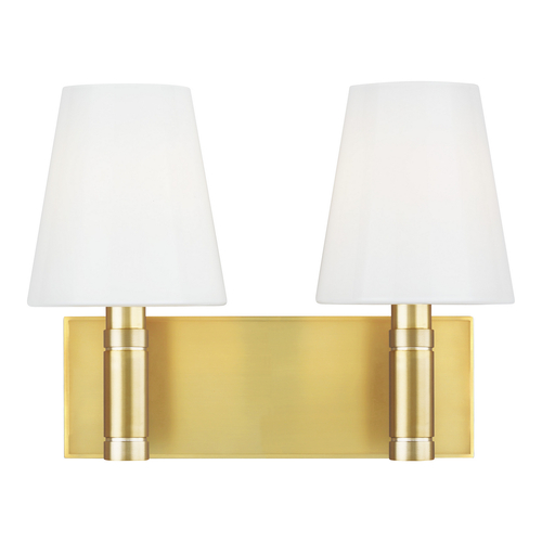 Visual Comfort Studio Collection Thomas O'Brien 2-Light Beckham Classic Burnished Brass Bath Vanity Light by Visual Comfort Studio TV1022BBS