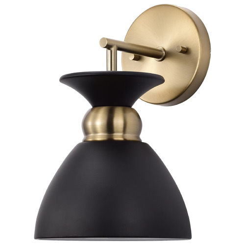 Perkins Wall Sconce in Matte Black & Brass by Nuvo Lighting