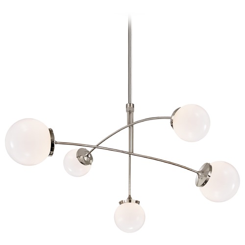 Visual Comfort Signature Collection Kate Spade New York Prescott Ceiling Mount in Nickel by Visual Comfort Signature KS5403PNWG