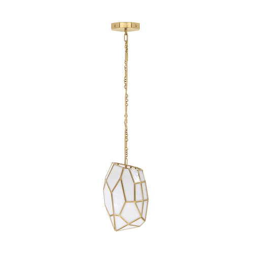 Heera 6-Inch Wide Mini Pendant in Brass by Eurofase