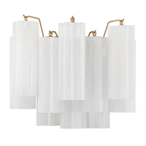 Crystorama Lighting Crystorama Lighting Addis Aged Brass Sconce ADD-302-AG-WH