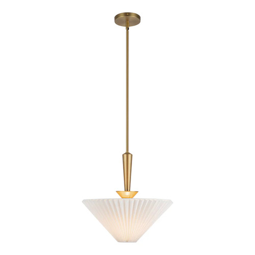 Alora Lighting Bridgette Brushed Gold Pendant Light with Conical Shade