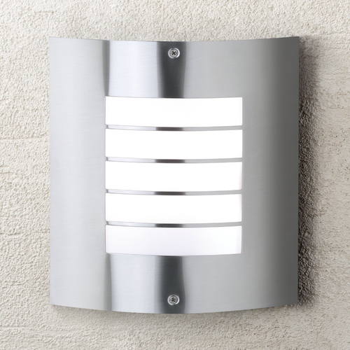Newport 10.25-Inch Outdoor Wall Light in Brushed Nickel by Kichler Lighting