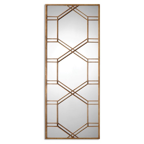 Kennis Gold Leaf Leaner Mirror by Uttermost Lighting