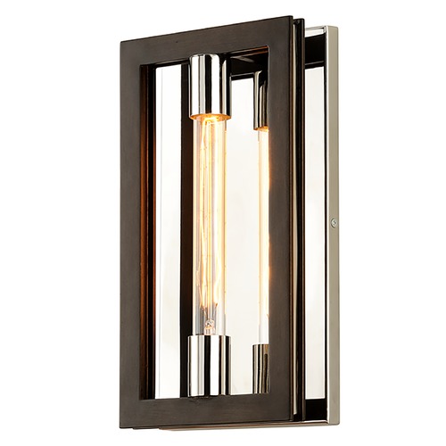 Troy Lighting Enigma Bronze with Polished Stainless Sconce by Troy Lighting B6181