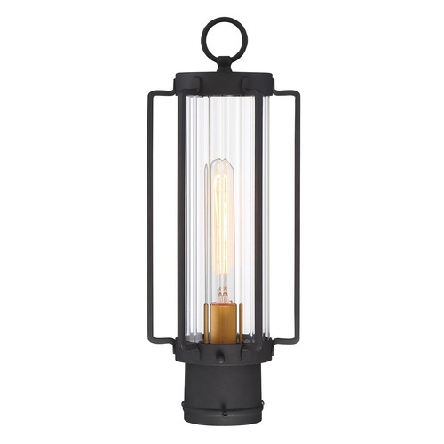 Avonlea Sand Black with Gold Socket Post Light by Minka Lavery