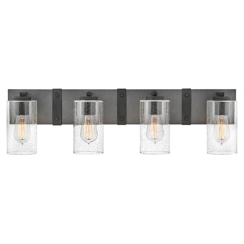 Sawyer 4-Light Vanity Light in Aged Zinc & Black by Hinkley Lighting