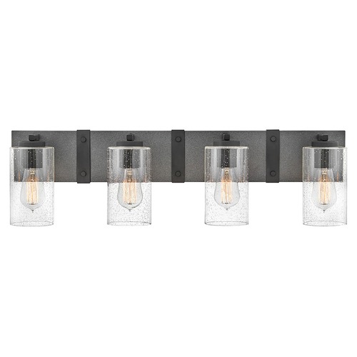 Hinkley Sawyer 4-Light Vanity Light in Aged Zinc & Black by Hinkley Lighting 5944DZ