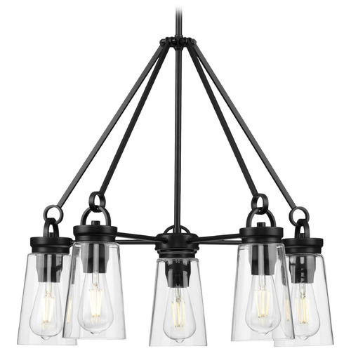 Progress Lighting Stockbrace Matte Black Chandelier