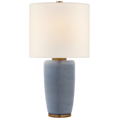 Visual Comfort Signature Collection Barbara Barry Chado Table Lamp in Polar Blue Crackle by Visual Comfort Signature BBL3601PBCL