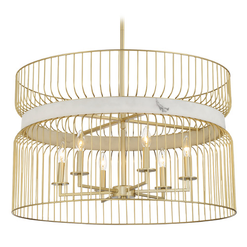 Minka Lavery Park Slope Nouveau Gold Pendant Light with Drum Shade