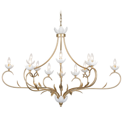 Savoy House Lighting Breegan Jane Muse French Gold and White Cashmere Chandelier