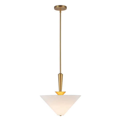 Alora Lighting Bridgette Brushed Gold Pendant Light with Conical Shade