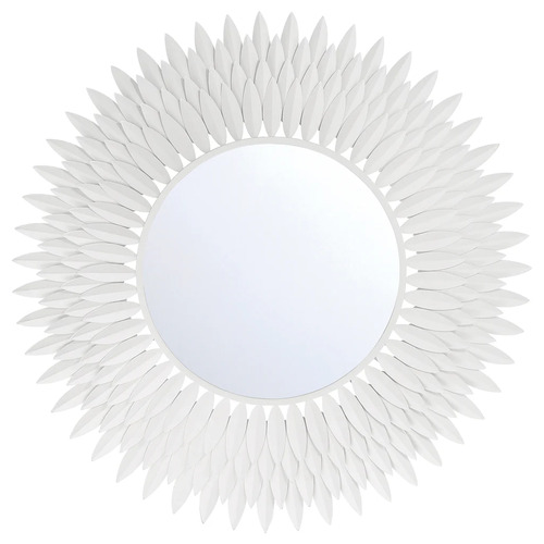 Broche 30-Inch Mirror in Matte White by Crystorama Lighting