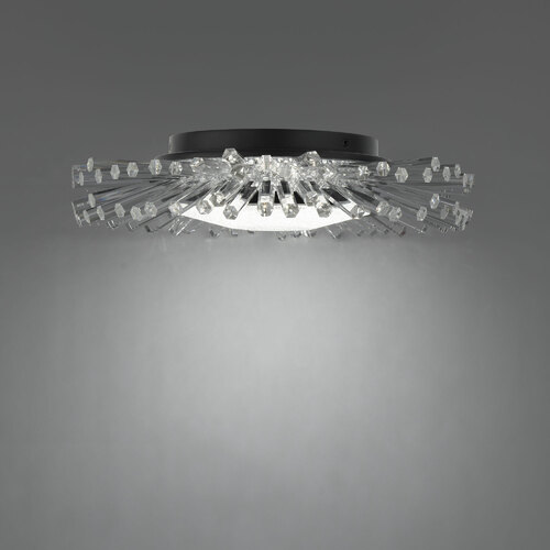 Benediction 15-In Crystal LED Flush Mount in Black by Schonbek Beyond