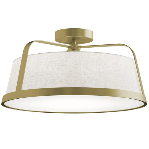Afx Lighting Lizzette Light Antique Brass Semi-Flushmount Light