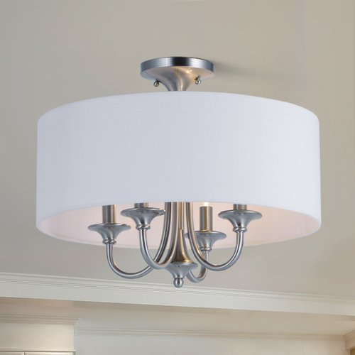 Maxim Lighting Bongo Satin Nickel Semi-Flush Mount by Maxim Lighting 10013WLSN