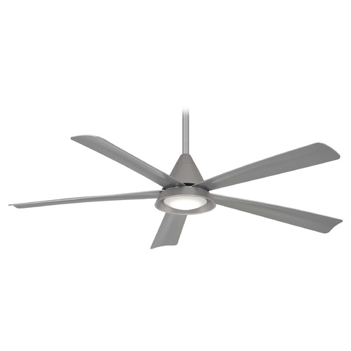 Minka Aire Cone 54-Inch LED Wet Location Fan in Silver by Minka Aire F541L-SL